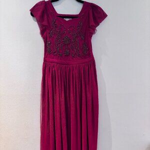 Beaded Girls Joyfolie Dress in Red Size 10